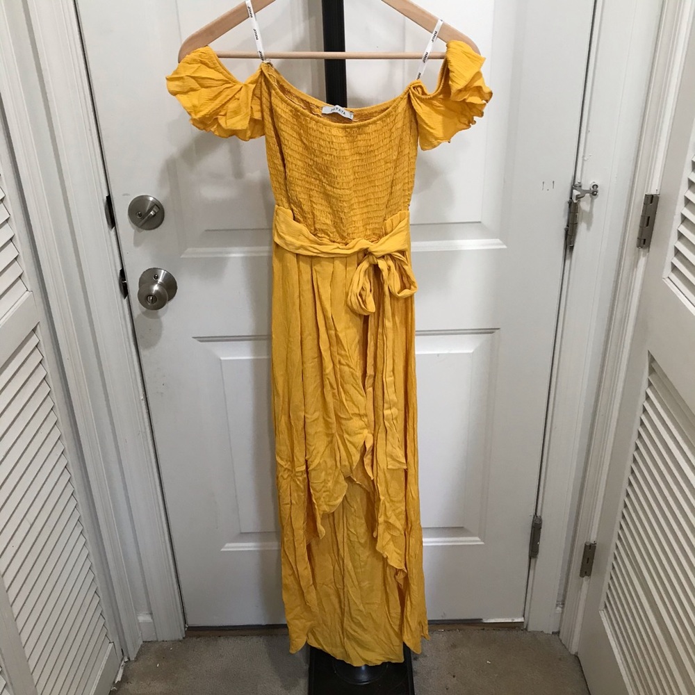 Papaya Strapless Dress